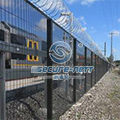 Galvanized Anti Climb Fence with Barbed Wire